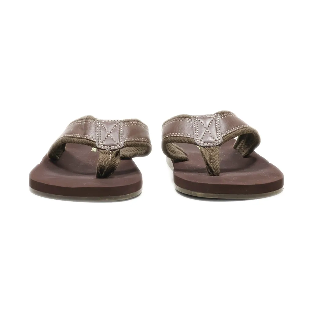 Dockers Flip Flops Leather Brown Colour For Men