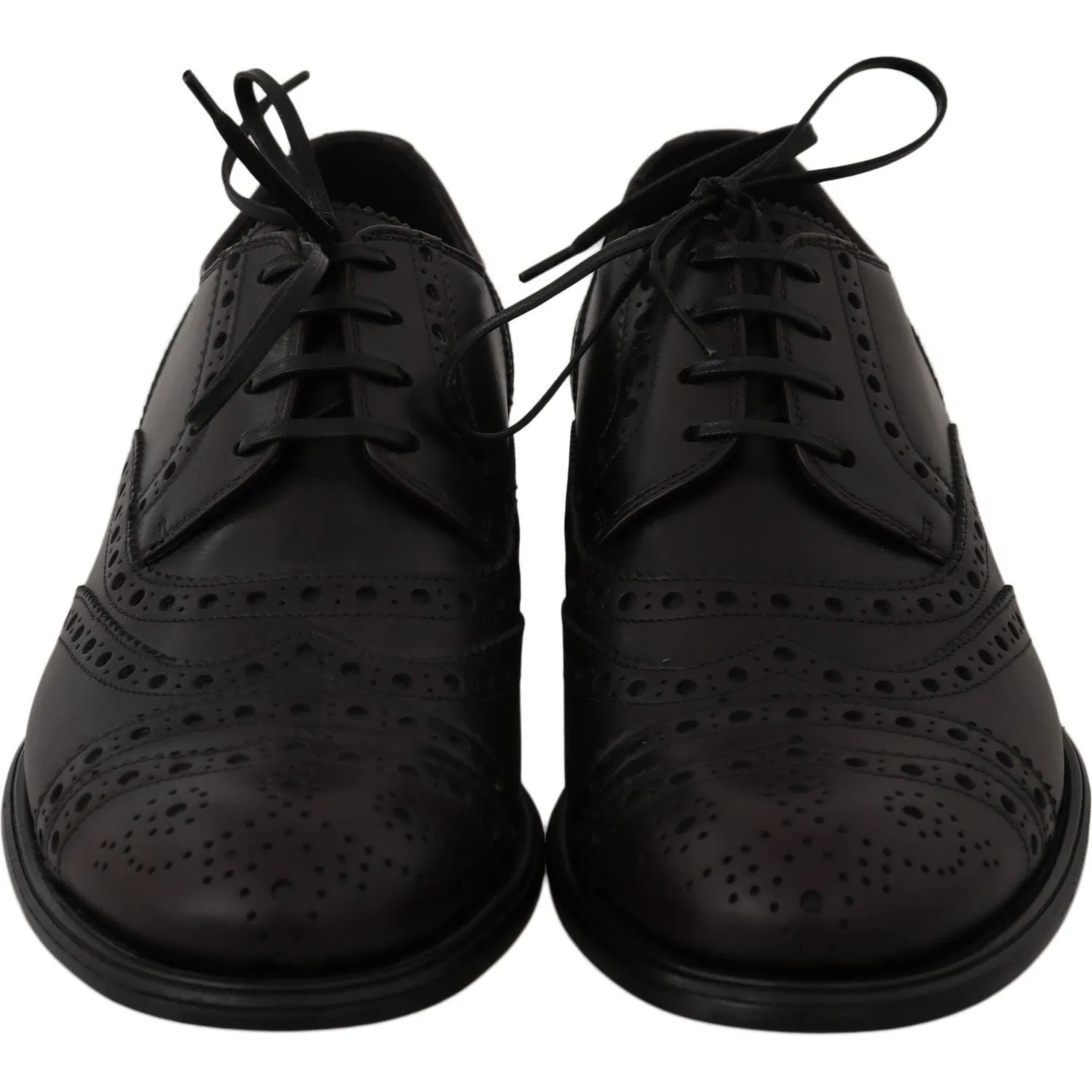 Dolce & Gabbana Elegant Bordeaux Wingtip Derby Dress Shoes