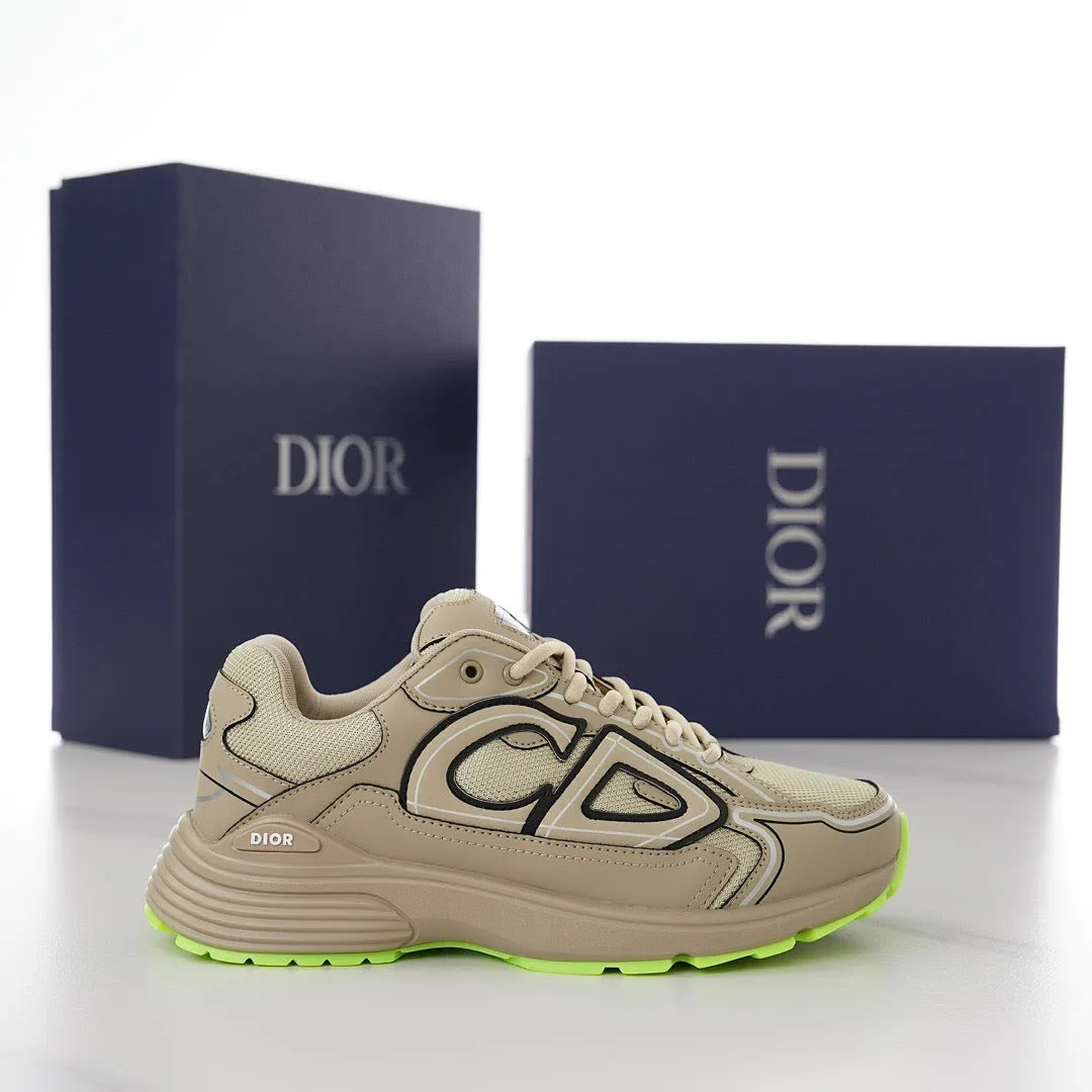 DOR B30 Beige Mesh and Technical Fabric Sneakers -116