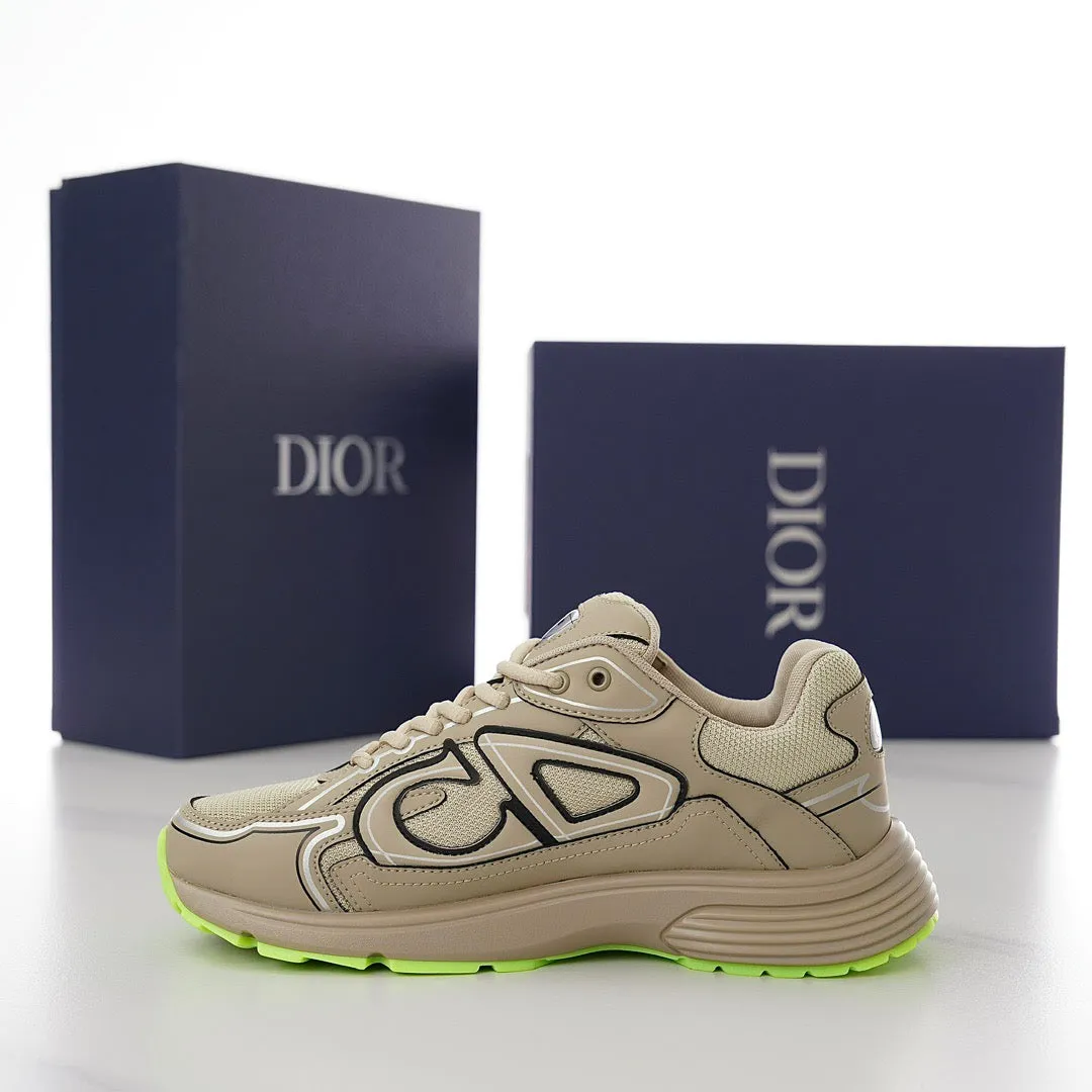 DOR B30 Beige Mesh and Technical Fabric Sneakers -116