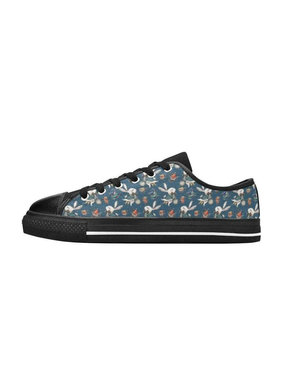 Down the Rabbit Hole Kid's Canvas Sneakers