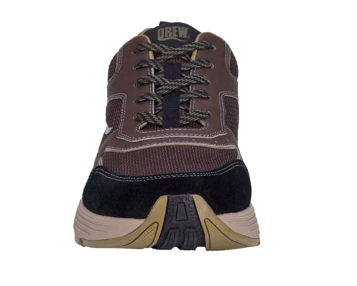 Drew Marvel Men's Athletic Shoe In Brown Mesh Combo