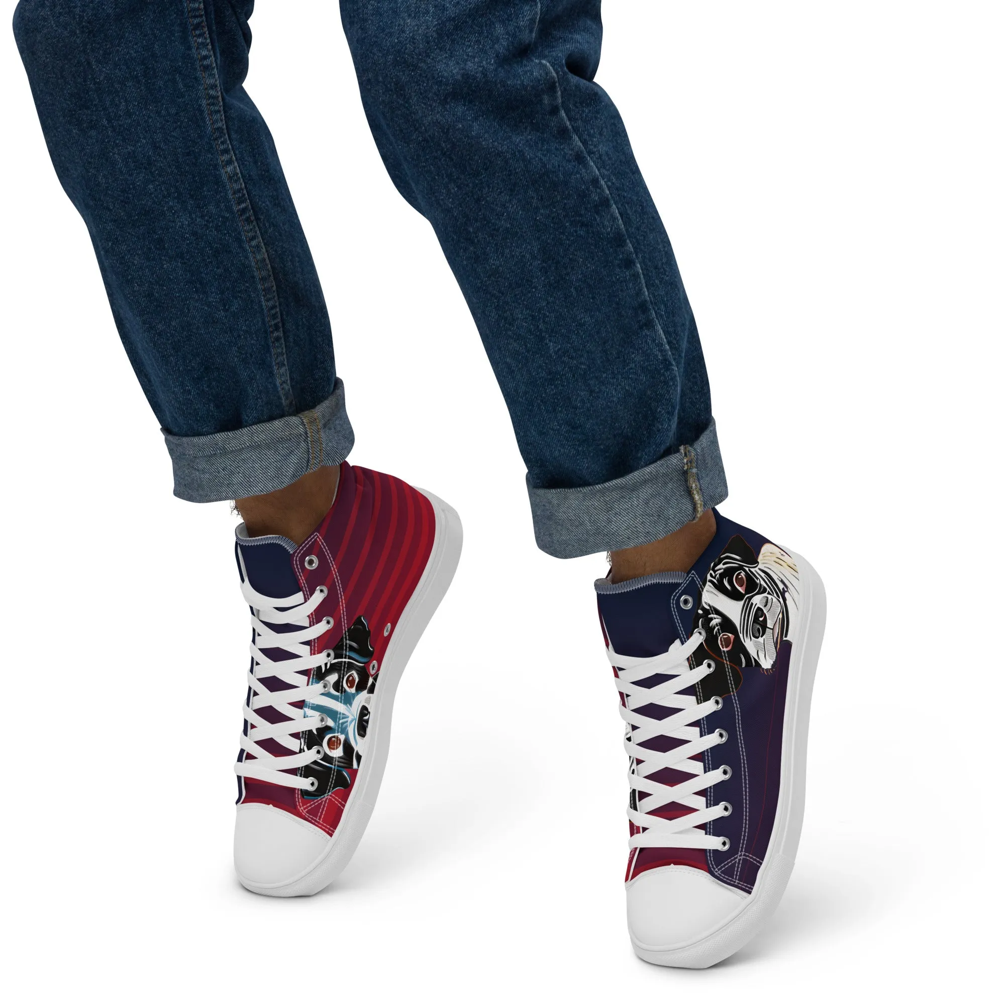 Elevate Your Style with Men's High Top Canvas Shoes - Comfort Meets Luxury