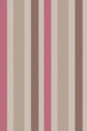 Farrow & Ball Wallpaper Chromatic Stripe BP4204 Cream/ Pink/ Taupe/ Brown