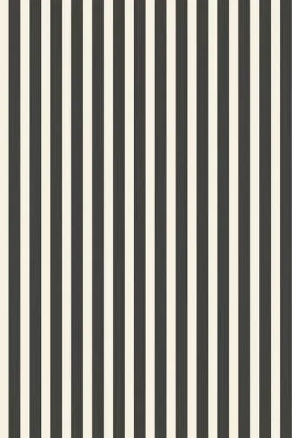 Farrow & Ball Wallpaper Closet Stripe ST 351 Black / Off White