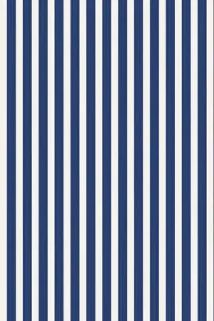 Farrow & Ball Wallpaper Closet Stripe ST 364 Indigo Blue / Off White