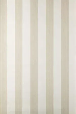 Farrow & Ball Wallpaper Five Over Stripe BP612 Stone / Cream