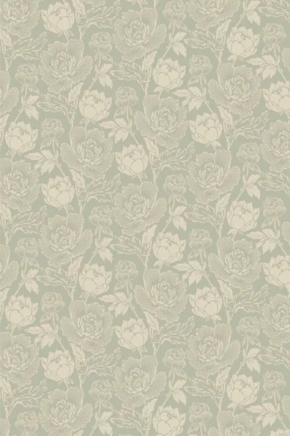 Farrow & Ball Wallpaper Peony BP2313 Cream/Duck Egg Green