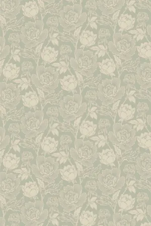 Farrow & Ball Wallpaper Peony BP2313 Cream/Duck Egg Green