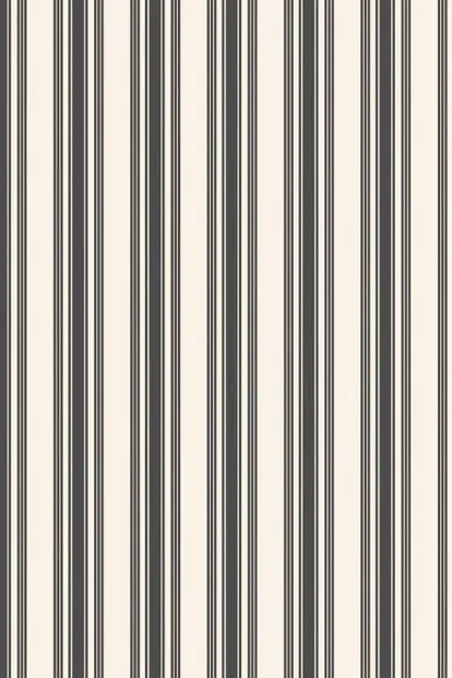 Farrow & Ball Wallpaper Tented Stripe ST1388 Off White / Black