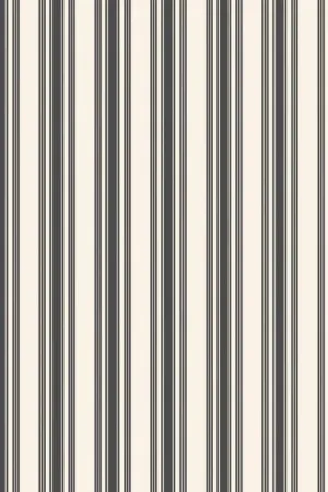 Farrow & Ball Wallpaper Tented Stripe ST1388 Off White / Black