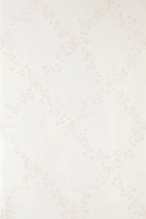 Farrow & Ball Wallpaper Toile Trellis BP631 Pale Pink/Off White