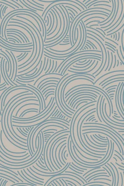 Farrow & Ball Wallpaper Tourbillon BP 4806 Grey/Blue