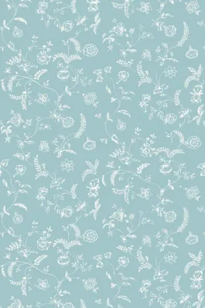 Farrow & Ball Wallpaper Uppark BP553 White/Sky Blue