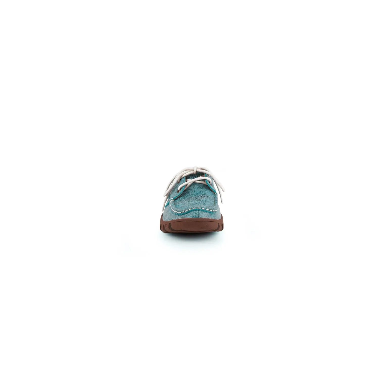 Ferrini Ladies Turquoise Leather Shoes Loafers