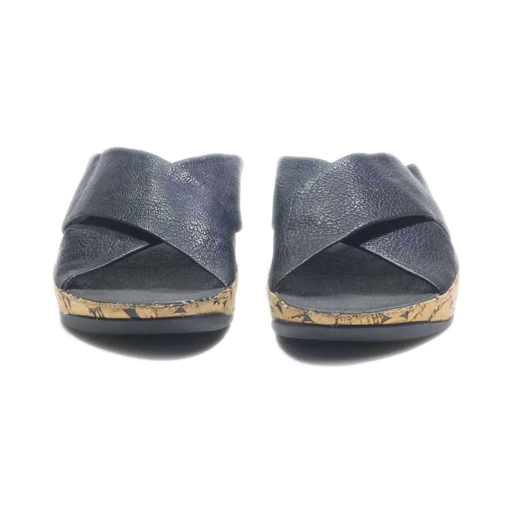 Fitflop Wedge Sandals Leather Black Colour For Women