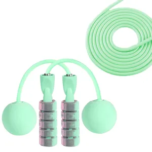 Fitness Fat Burning Exercise Cordless Skipping Rope with Weight Ball(Mint Green   Long Rope)