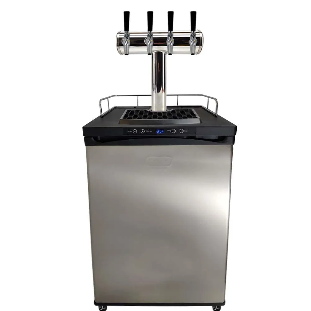 Four Tap T-Bar Series X Kegerator - Homebrew Draught Pack