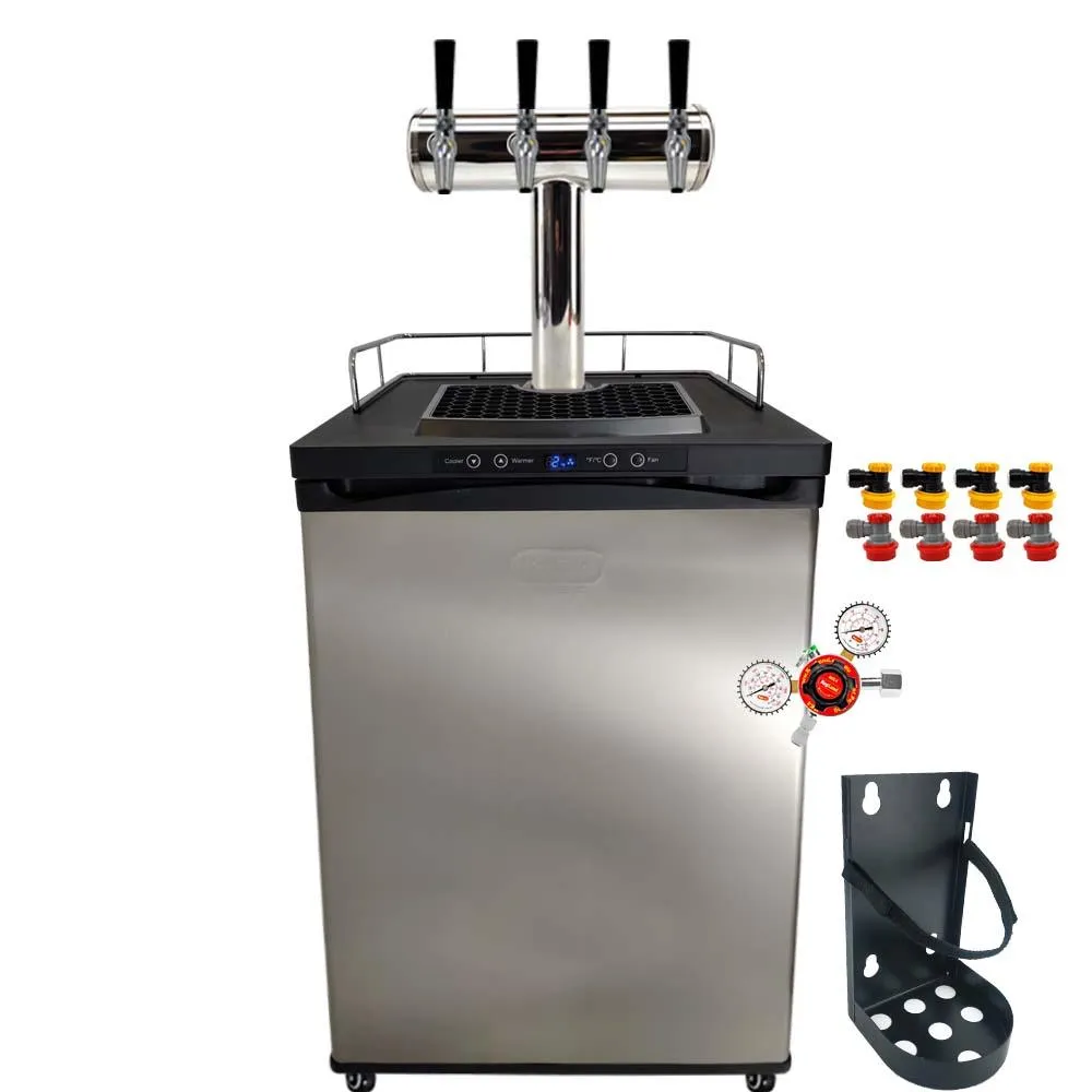 Four Tap T-Bar Series X Kegerator - Homebrew Draught Pack