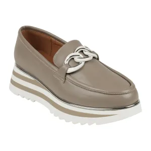 Geneva Taupe Chain Hardware Loafers