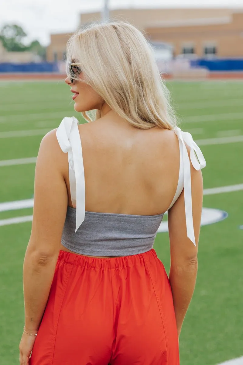 Georgia Sleeveless Satin Bow Top - FINAL SALE