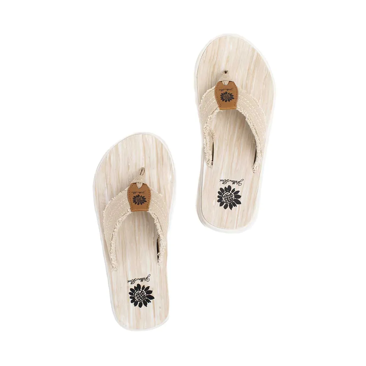 Gerri Frayed Flip Flops | Yellow Box Footwear | Black