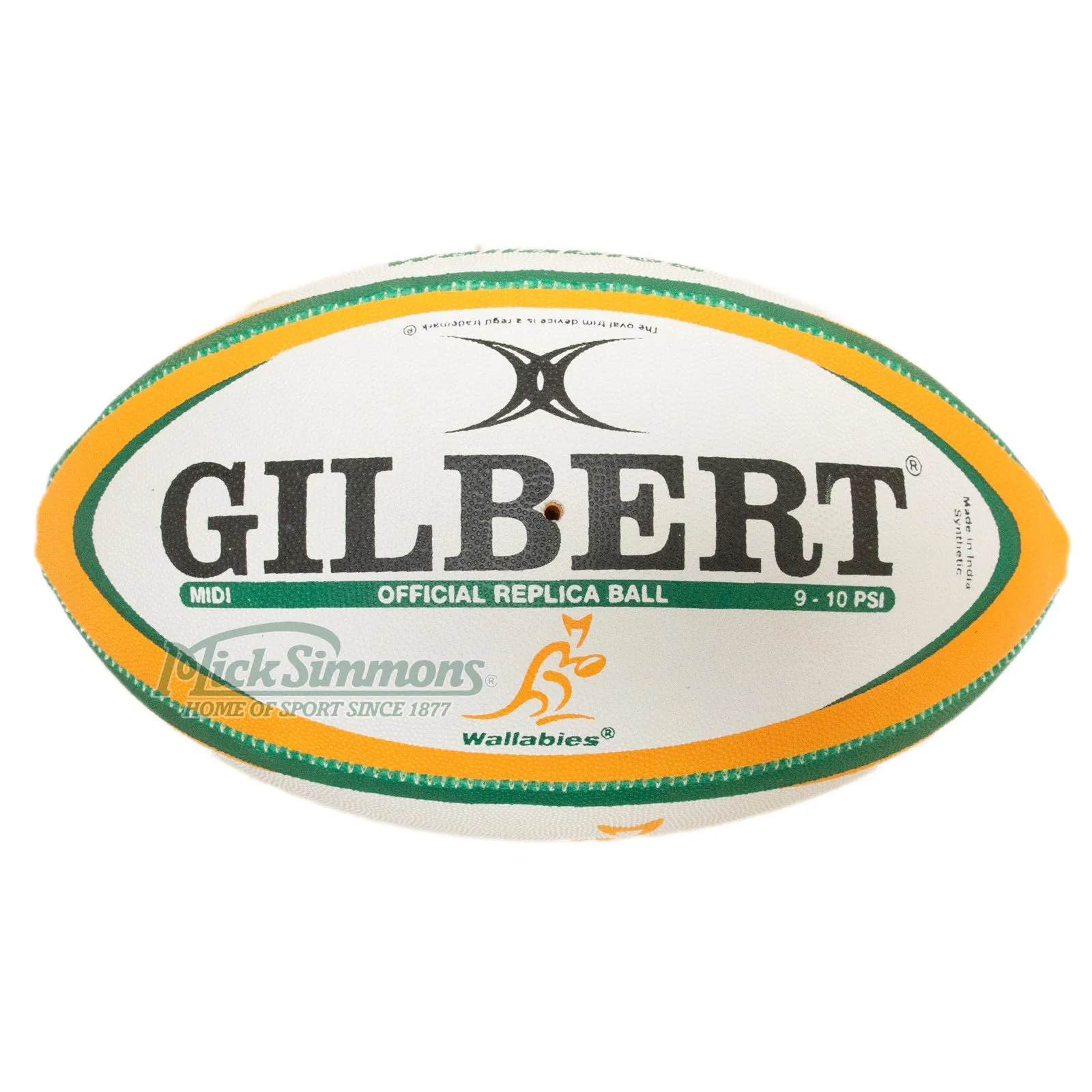 Gilbert Wallabies Australian Rugby Union Replica Midi Ball - 10 inch