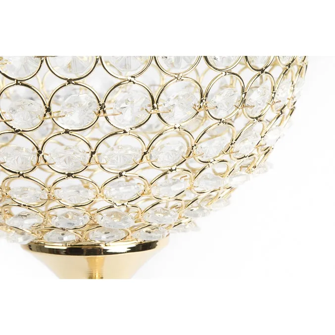 Glass Crystal Bowl/Ball Centerpiece on Stand 36" - Gold