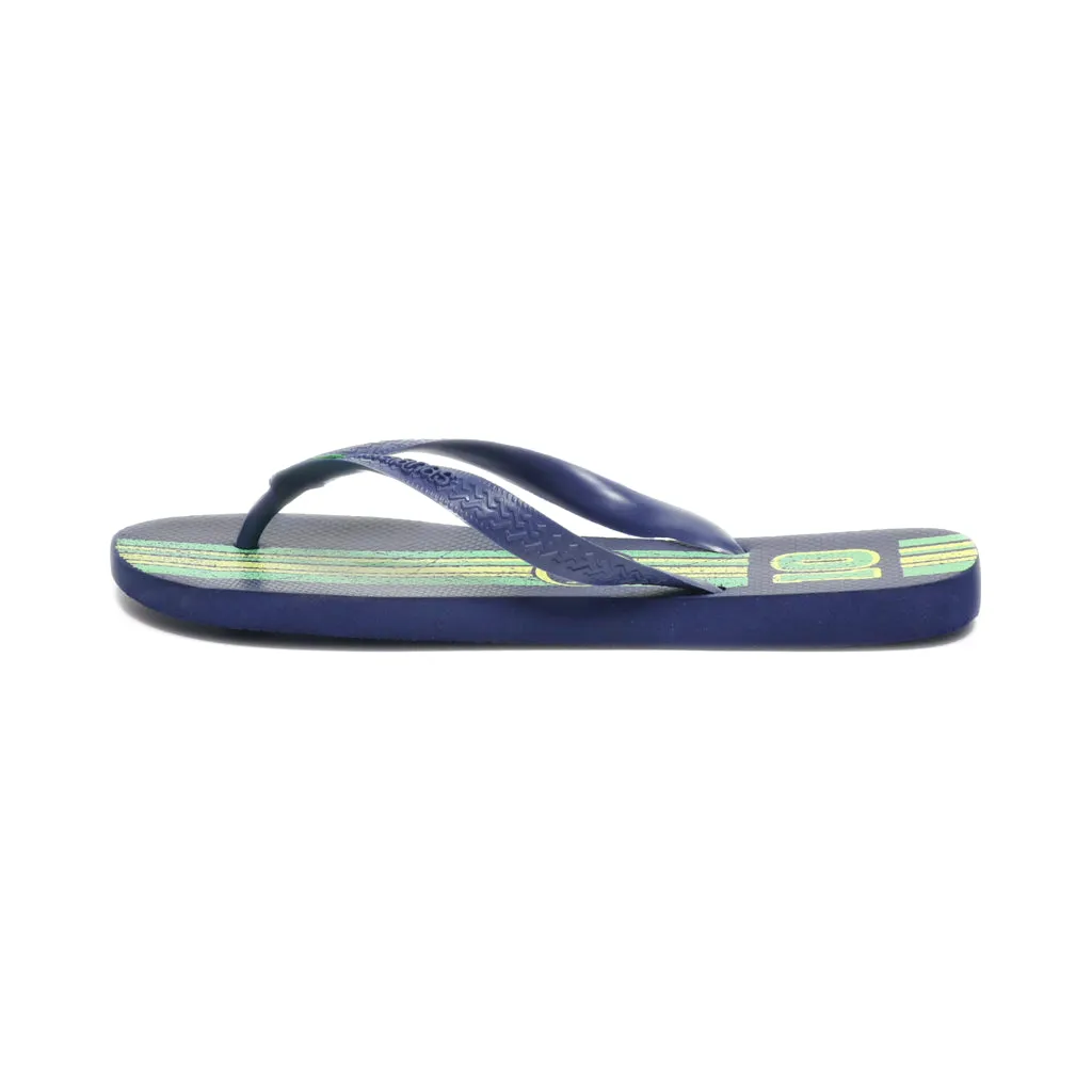 Havaianas Slippers Rubber Blue Colour For Men