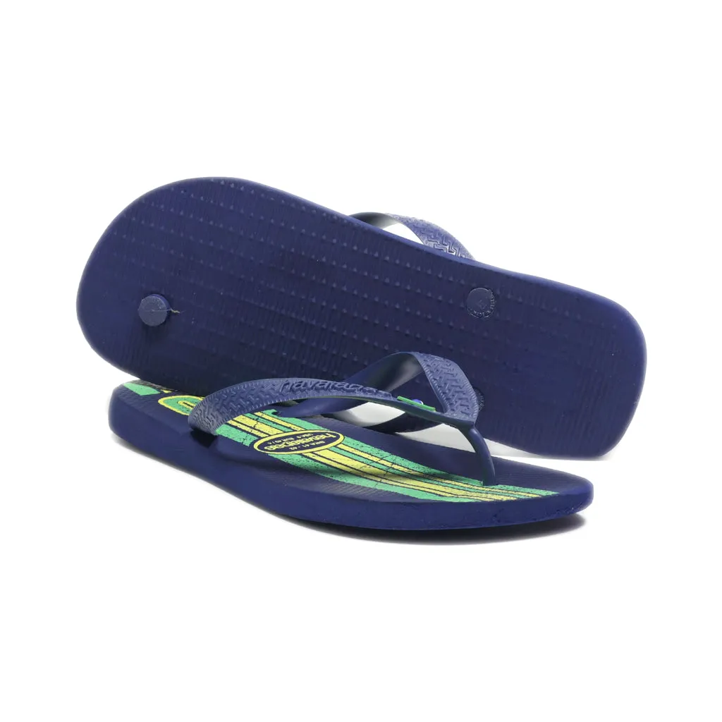 Havaianas Slippers Rubber Blue Colour For Men