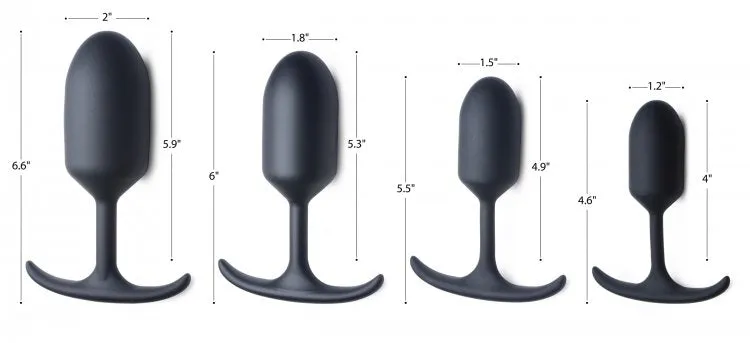 Heavy Hitters Premium Silicone Weighted Anal Plug: S-XL