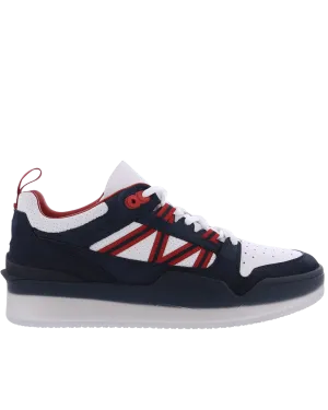 Heren Pivot Sneakers Blauw/Rood