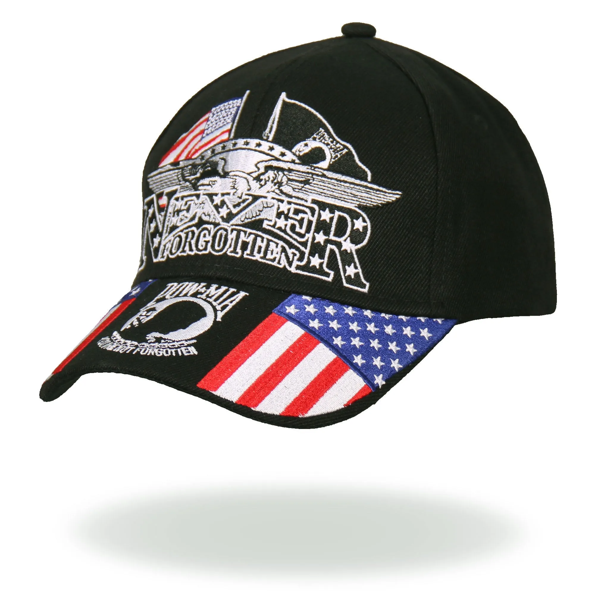 Hot Leathers BCA1015 Iron Eagle POW Ball Cap