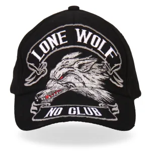 Hot Leathers BCA1030 Lone Wolf No Club Ball Cap