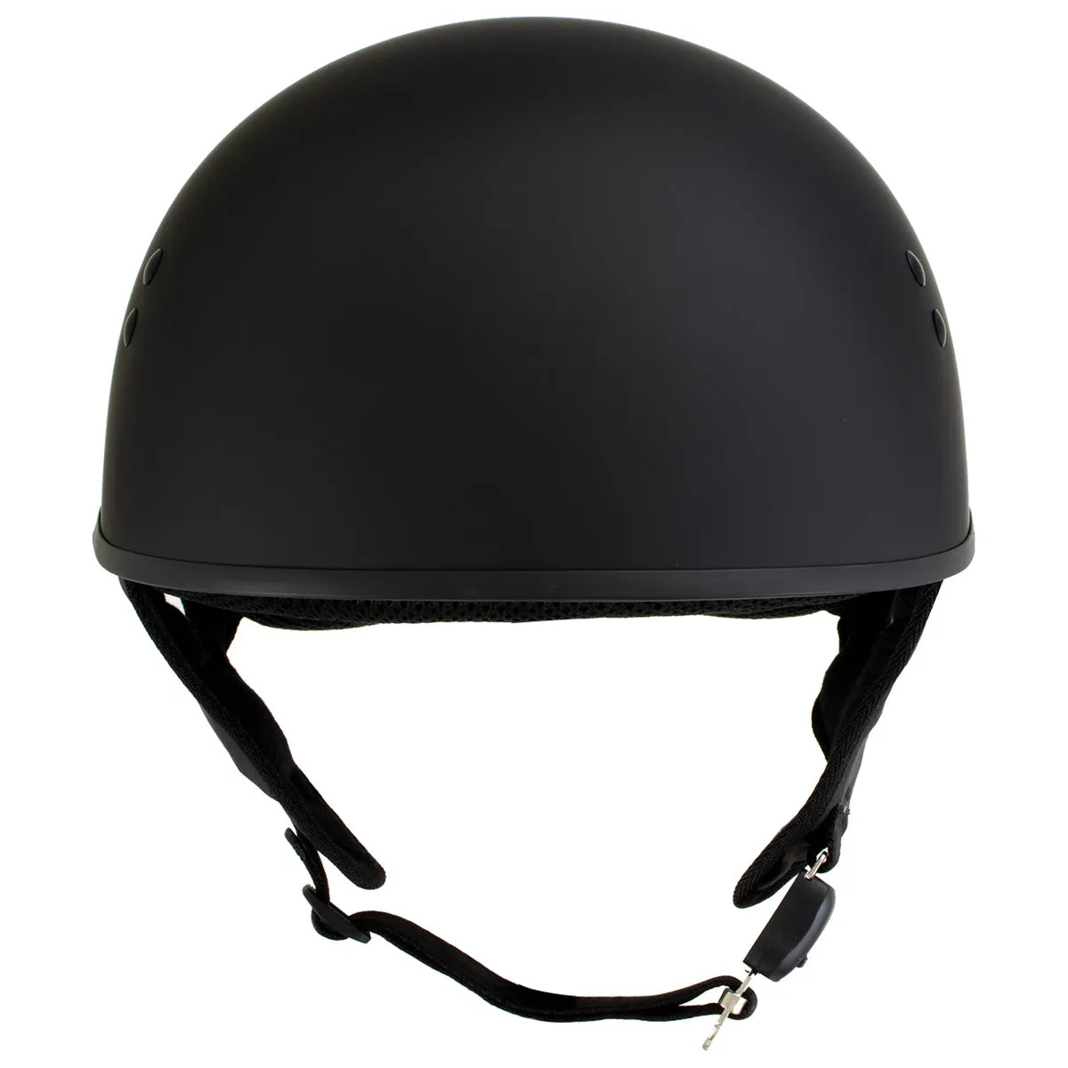 Hot Leathers HLD1001 'Flat Black' Motorcycle DOT Skull Cap Helmet