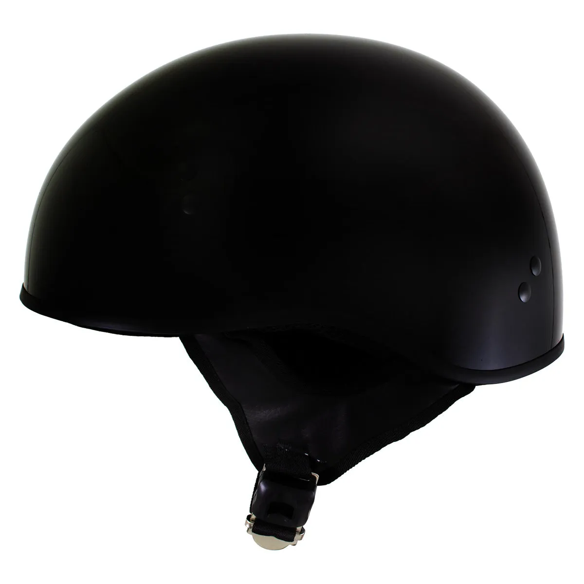 Hot Leathers HLD1002 'Gloss Black' Motorcycle DOT Skull Cap Helmet