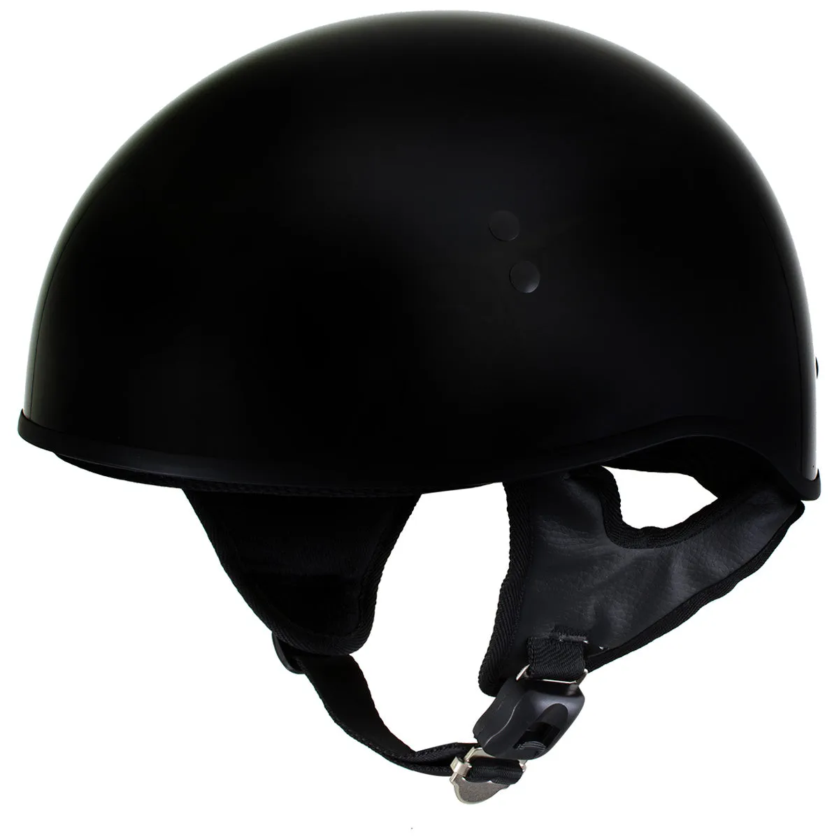 Hot Leathers HLD1002 'Gloss Black' Motorcycle DOT Skull Cap Helmet