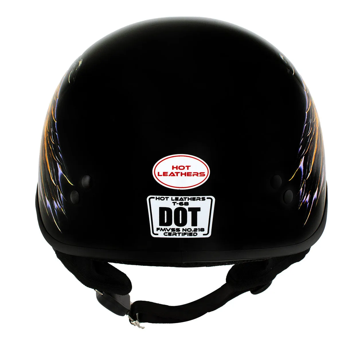 Hot Leathers HLD1028 'USA Eagle' Flat Black Motorcycle DOT Approved