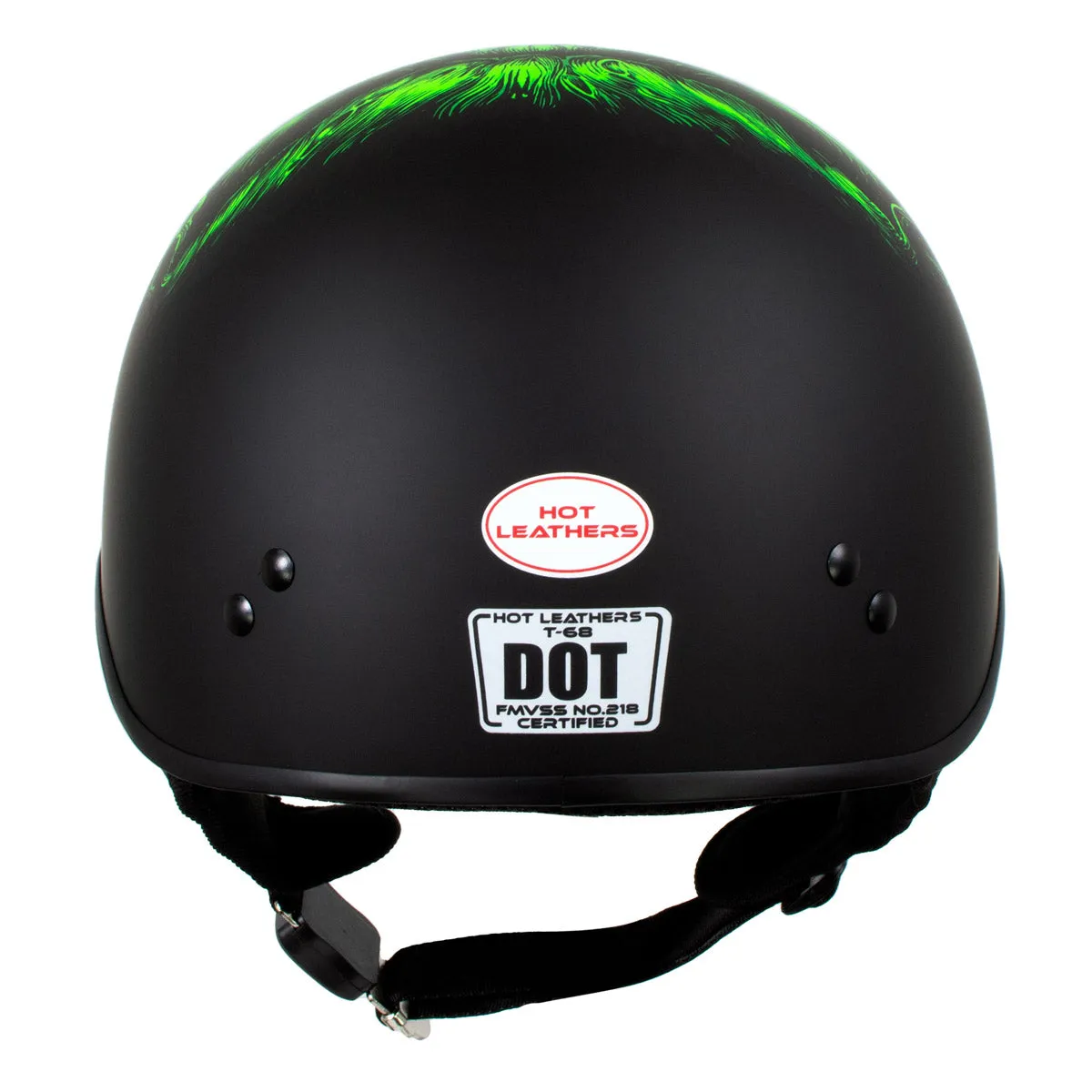 Hot Leathers HLD1030 Flat Black 'Shredder' Motorcycle DOT Approved