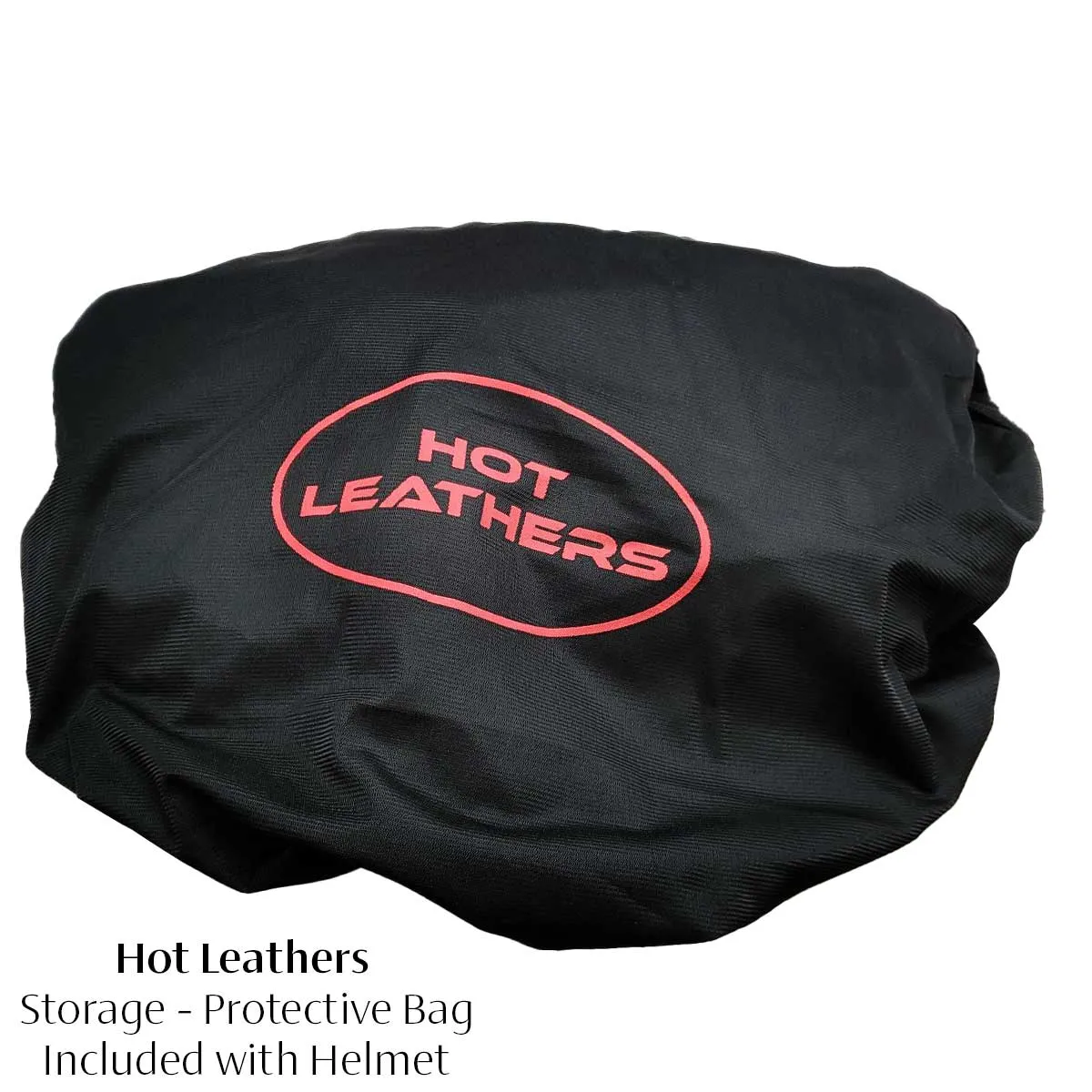 Hot Leathers HLD1036 'Flames' Gloss Black Motorcycle DOT Approved