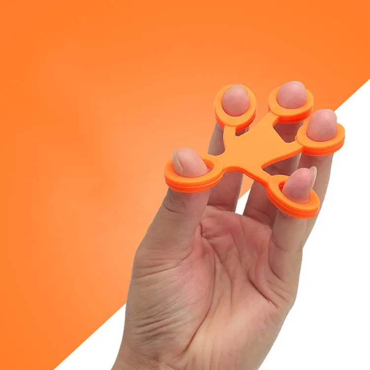 Humanoid Silicone Finger Puller Finger Force Wrist Exercise Pull Ring(Orange)