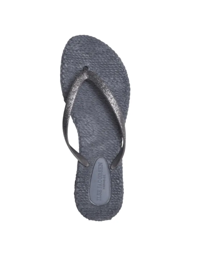 Ilse Jacobsen Flip Flops With Glitter Cheerful 01 Grey