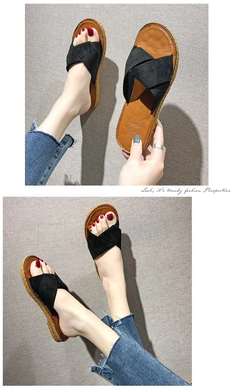 INS Beach Flat Shoes Sandals and Slippers