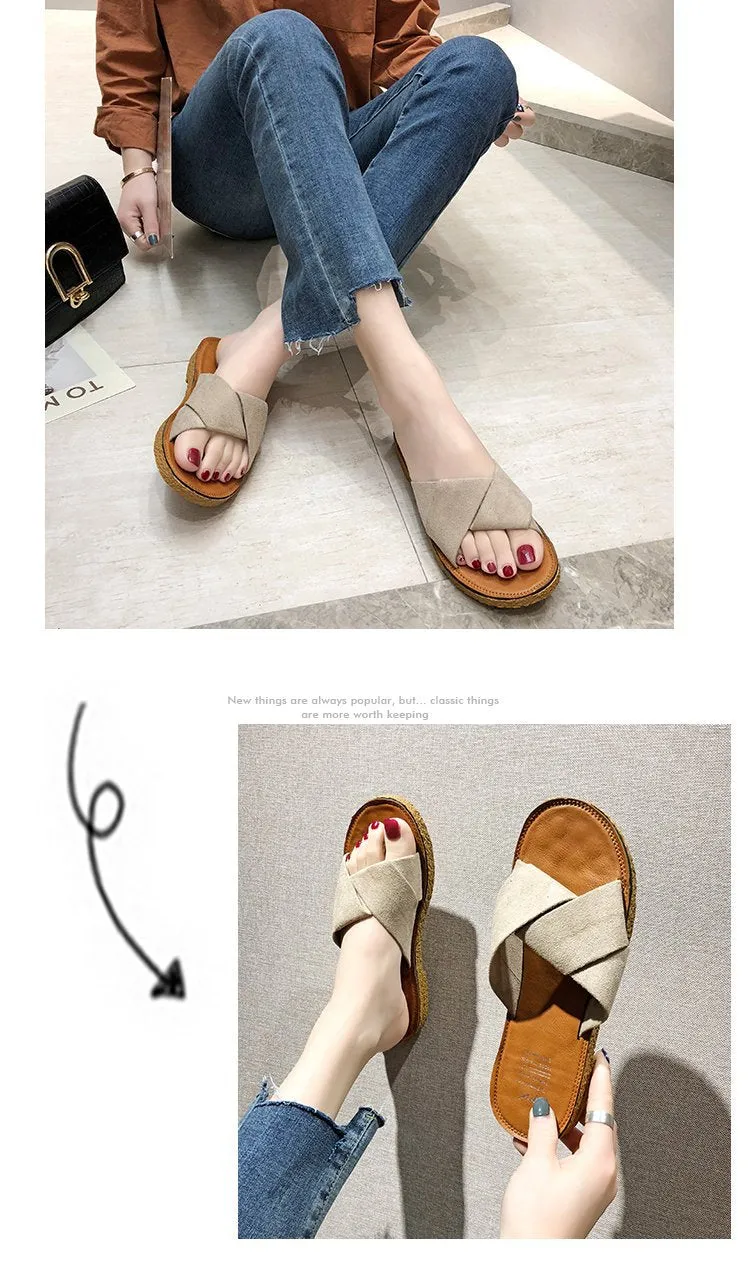 INS Beach Flat Shoes Sandals and Slippers