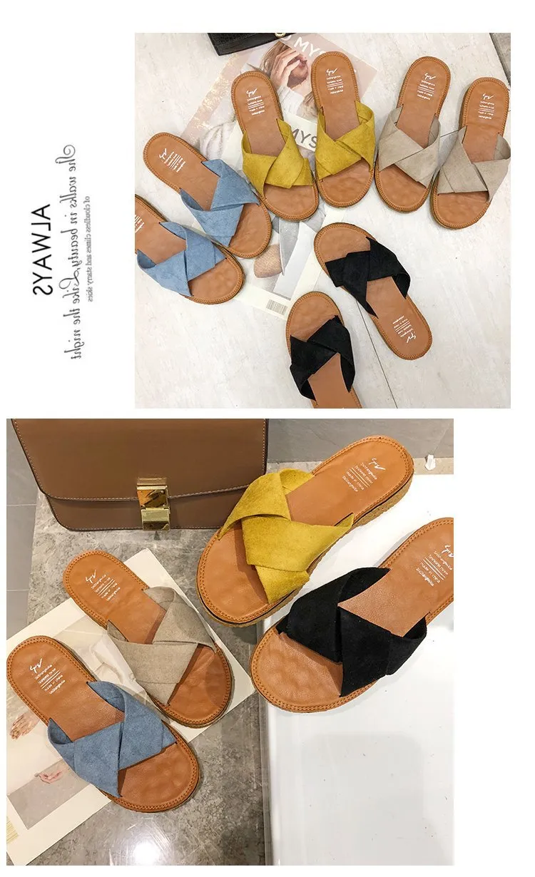 INS Beach Flat Shoes Sandals and Slippers