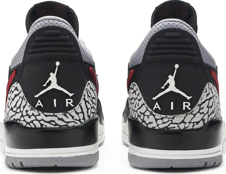 Jordan Legacy 312 Low Bred Cement Sneakers, Black