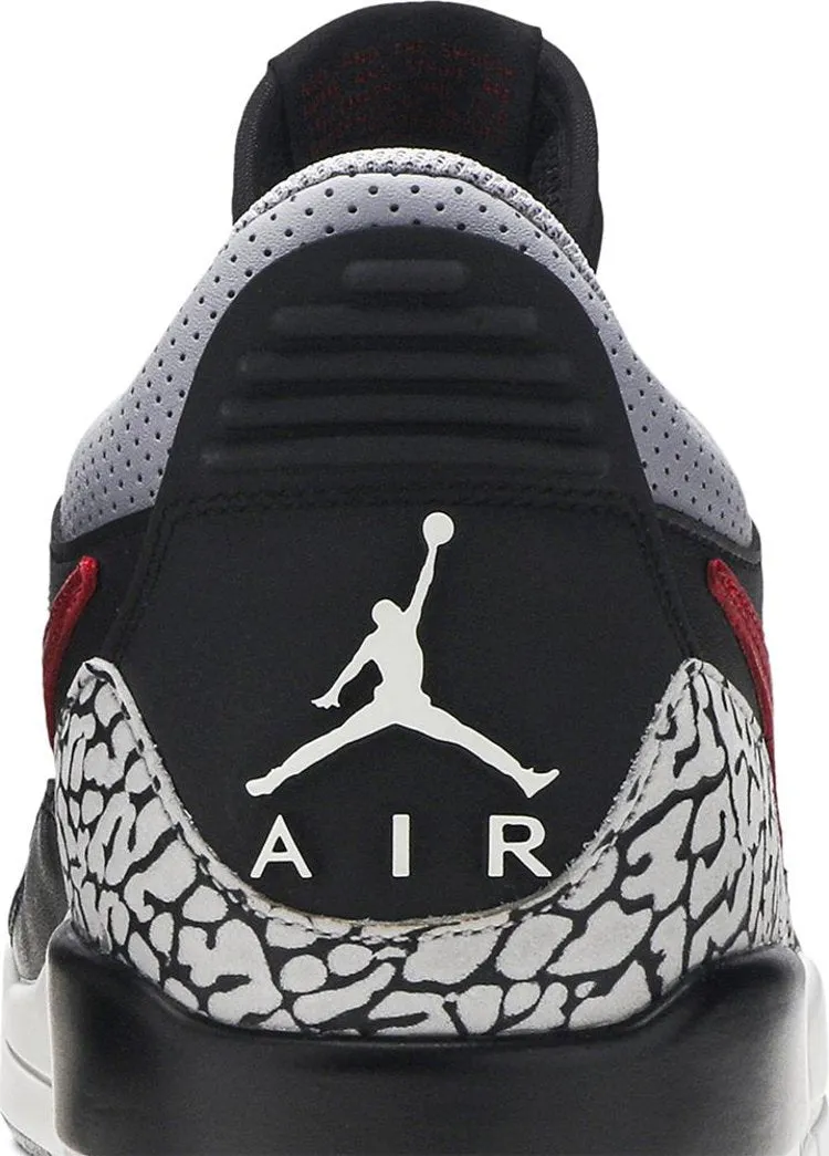 Jordan Legacy 312 Low Bred Cement Sneakers, Black