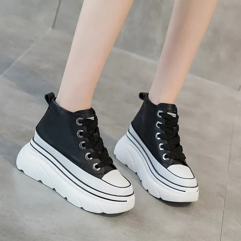 Joskaa 2024 New Ankle Platform Black Sneakers