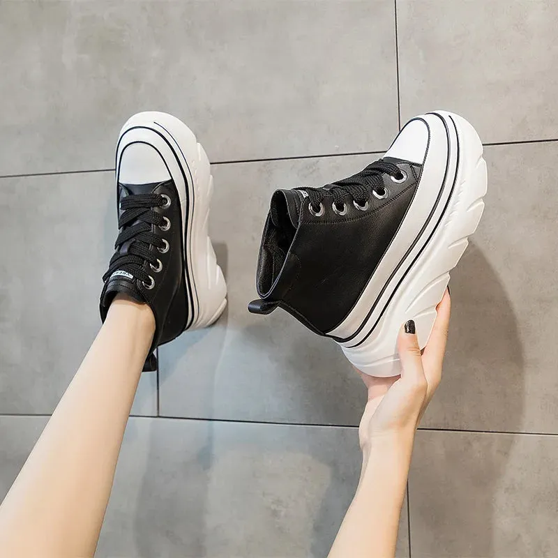 Joskaa 2024 New Ankle Platform Black Sneakers