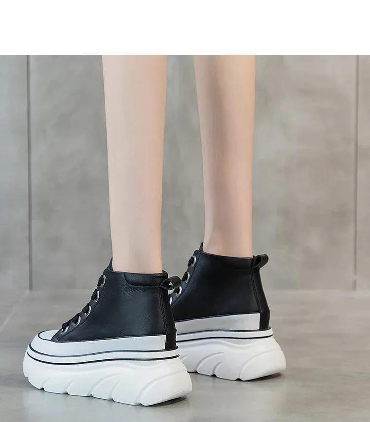 Joskaa 2024 New Ankle Platform Black Sneakers